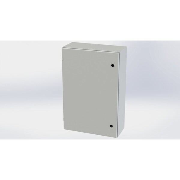 1/4 Turn Latch Electrical Enclosures, 36 in H, 10 in D, 24 in W, NEMA 3R, 4, 12, 13, Carbon Steel